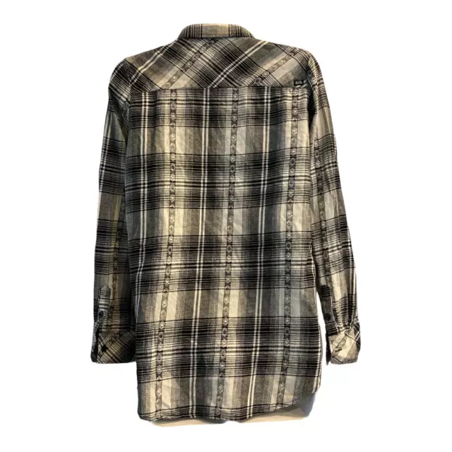 NWT - Volcom Sano Days Shirt Womens Size XS Long Sleeve Button Up Plaid - NEW!! 3