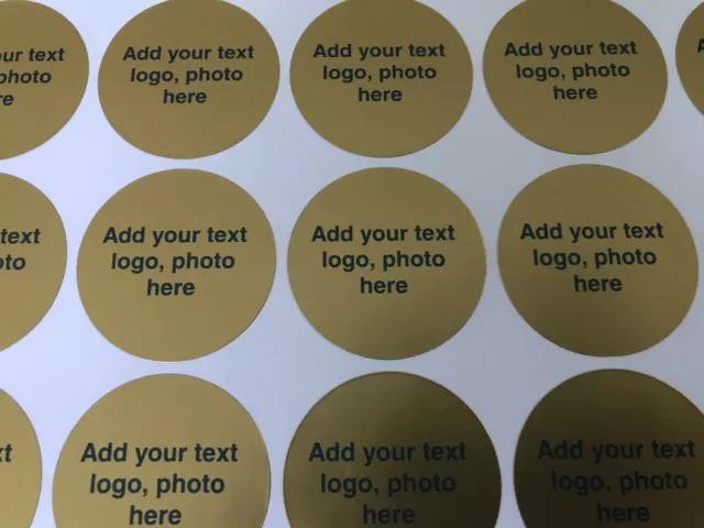 PERSONALISED ROUND LABELS - SIZE 38mm DIAMETER - PROFESSIONALLY PRINTED