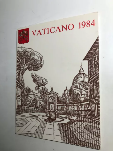 1984 Vaticano Annata in Libro Folder Album Ufficiale Yearbook Vatican Completo