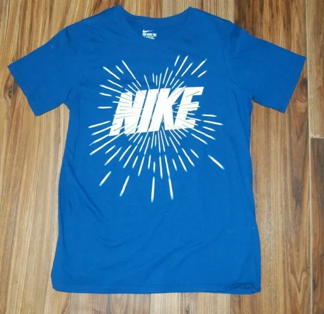 Nike Shirt Youth Size Large L Blue Tee Short Sleeve Top Boys T-SHIRT