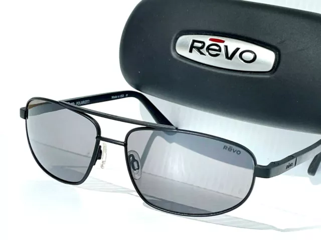 NEW REVO NASH Satin Black POLARIZED Dark Grey Mirror Lens Sunglass 1013 01 GY