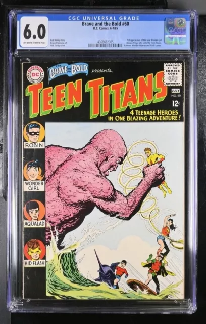 (1965) BRAVE AND THE BOLD #60 CGC 6.0! 1st Appearance WONDER GIRL Donna Troy