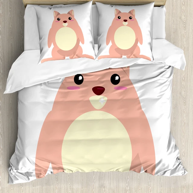 Anime Housse de Couette Beaver Kawaii Cartoon