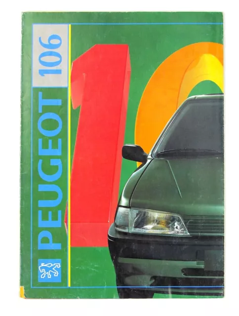 Peugeot 106 Brochure Originale Catalogo Raro 1992