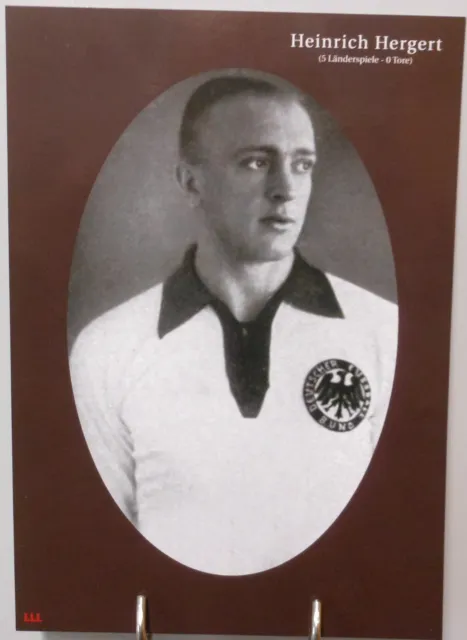 Heinrich Hergert Nationalmannschaft Deutschland Fan Card 21x15 Pirmasens FPG293