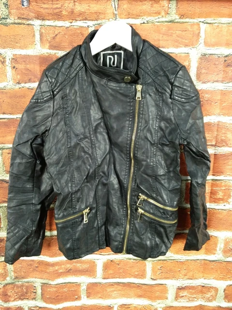 Girls Coat Age 10 Years River Island Zip Up Biker Jacket Kids 140Cm