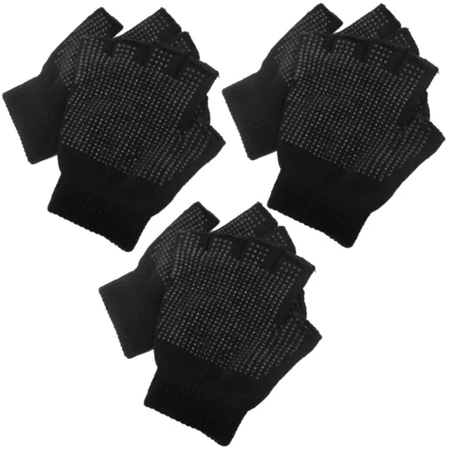 Mens Womens Unisex Adult FINGERLESS Magic Glove Stretch Grip Gripper Work Winter