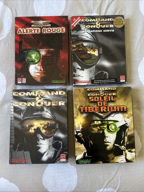 Lot 4 Jeux Command & Conquer : Alerte Rouge 1, Soleil… – PC CD-ROM – Complets FR