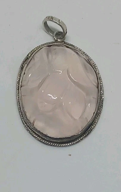 Pendentif Ancien En Argent Massif Avec Pièce Prussienne 1934 - Style Art Déco