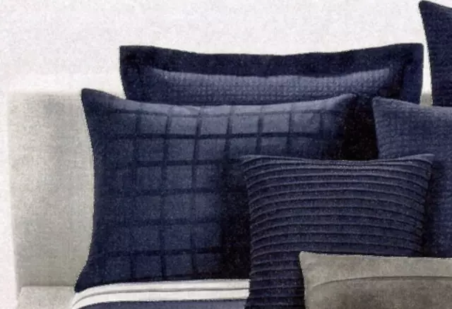 HUGO BOSS Luxury Home Collection Navy Framework Single KING Pillow Sham L120111 2