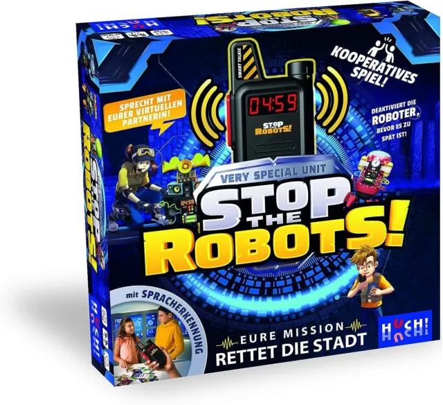 Juego de Mesa huch Stop The Robots - Salva La Ciudad - Nuevo (915A)