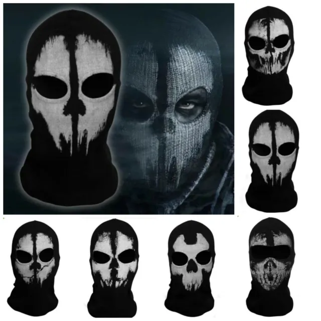 Ghost Skull Balaclava Skeleton Full Face Mask CS Gamer Cosplay Halloween Costume