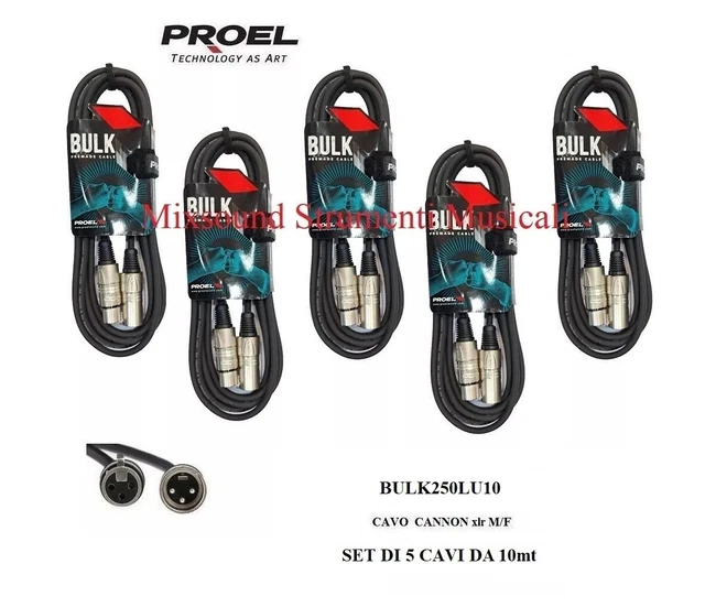 Confezione Da 10 Cavi Per Microfono XLR Maschio-femmina A 3 Pin Da 3 Piedi