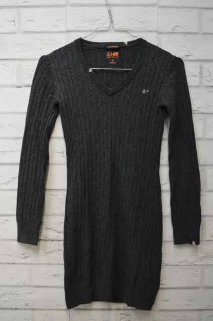 Vestito Abito Bimba Sun68 Taglia 10 ANNI Kids Girl dress Cashmere Ragazza Grigio