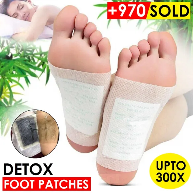 Detox Foot Patches Pads Natural plant Toxin Removal Sticky Adhesive AUS