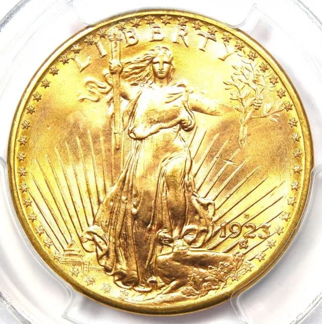 1923-D Saint Gaudens Gold Double Eagle $20 - PCGS MS66 (Gem BU) - $6,000 Value