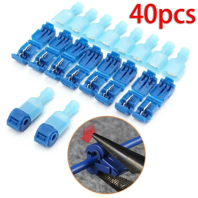 40pcs Rapido Giunto Serratura Filo Terminali Connettori Elettrico Attrezzo Cavo