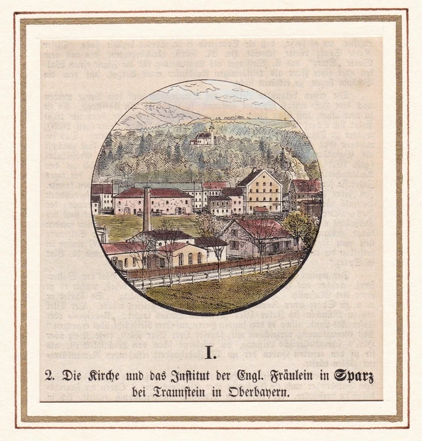 Sparz LK Traunstein Oberbayern Bayern woodcut Holzstich 1870