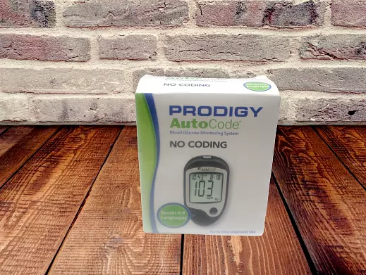 Sistema de monitoreo de glucosa en sangre parlante Prodigy AutoCode - habla 4 idiomas nuevo en caja