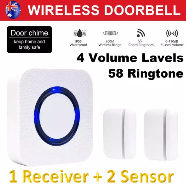 Wireless Security Door bell Chime Magnetic Alarm Alert Motion Door Entry Sensor