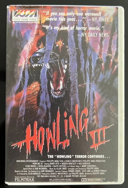THE HOWLING 3. Beta (not VHS). Horror. Rare. Vista Home Video. Betamax ...