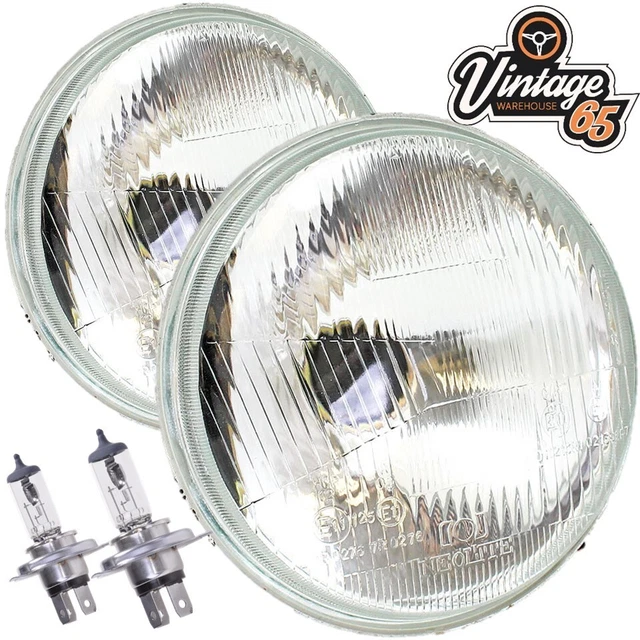 7 INCH ROUND Flat Headlight Halogen Conversion Kit With H4 Bulb Non