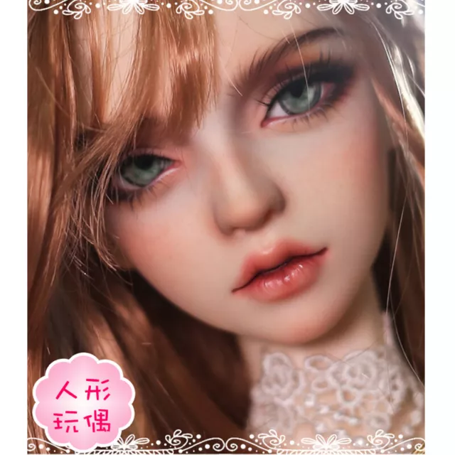 1/3 BJD Girl Dolls Beauty Female Nude Naked Doll + Eyes + Face Makeup Resin Toy