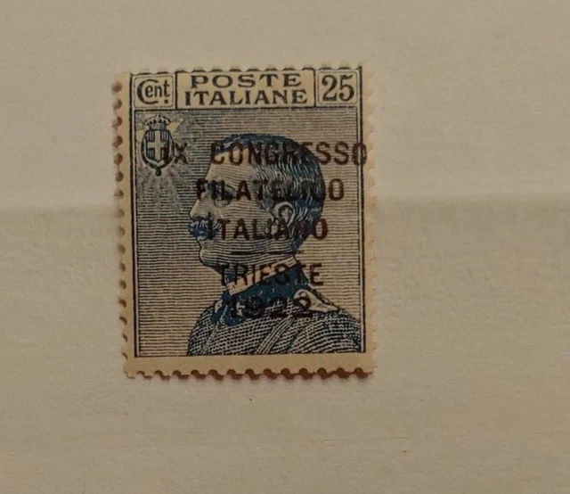 1922 Congresso Trieste 25C Vf Mlh Italy Italia B25.1 Start 0.99$