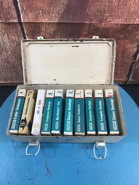 Vintage First Aid Kit Mine Safety Appliances Co  - Nearly of supplies