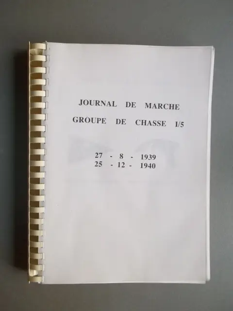 Gros Document 2Eme Guerre Mondiale Journal Groupe D'aviation De Chasse 1939-1940