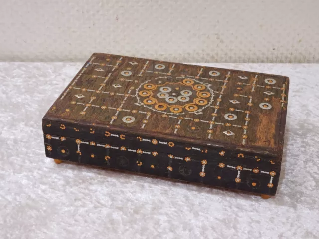 Poiuzt5 - Madera Caja Grifón Caja Vintage Albania-Handgefertigt-Defectuoso