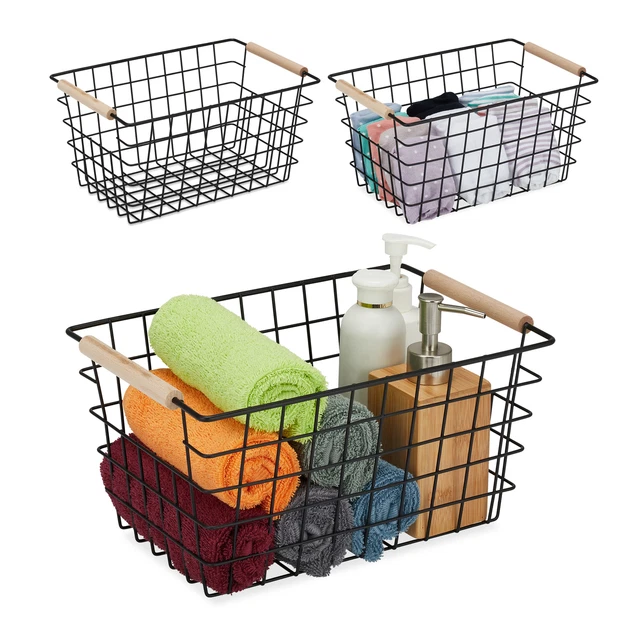 Eierkorb Aus Draht Mit Holzgriff - Rustikaler Aufbewahrungskorb Für 12 Eier