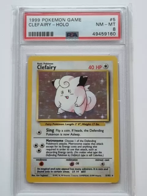 Pokemon Clefairy 5/102 - Holo - Psa 8