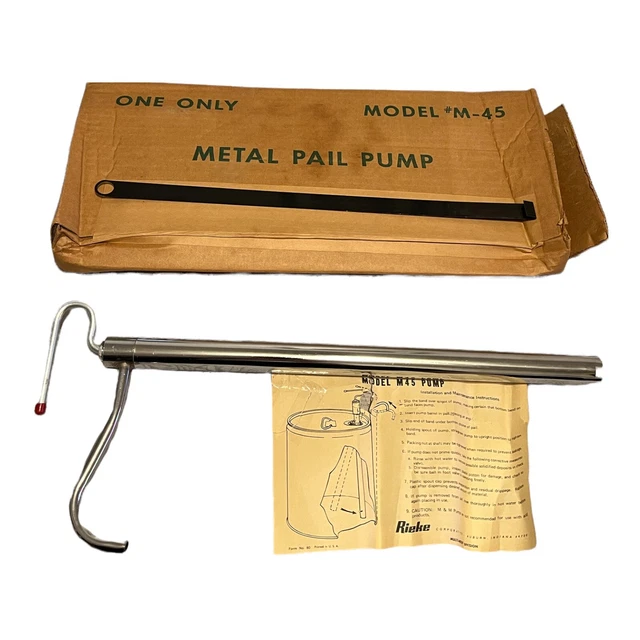 Rieke Metal Drum Pail Pump Model M45 Vintage NOS
