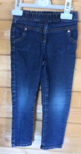 Worn in Good Condition Next Girls Blue Denim Jeggings/Jeans Age 2-3 Years