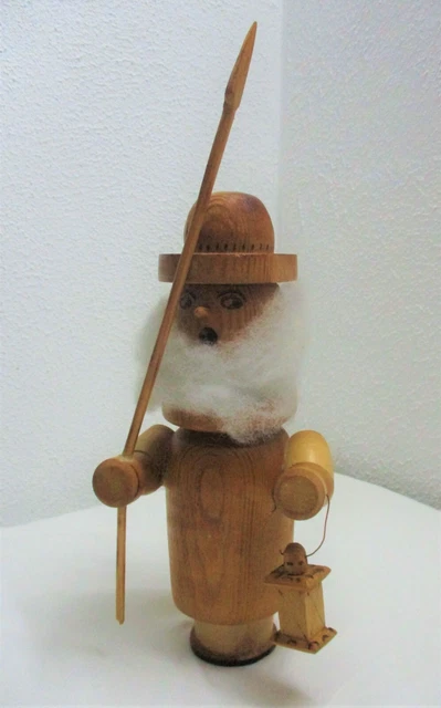 Räuchermann Räuchermännchen Nachtwächter 30 cm  Erzgebirge Natur sehr alt, A 705 2
