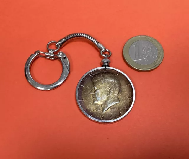 Porte-clé Avec Pièce De Monnaie Half Dollar USA 1964