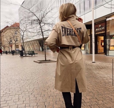 ZARA BEIGE BREASTED OVERSIZED TRENCH 