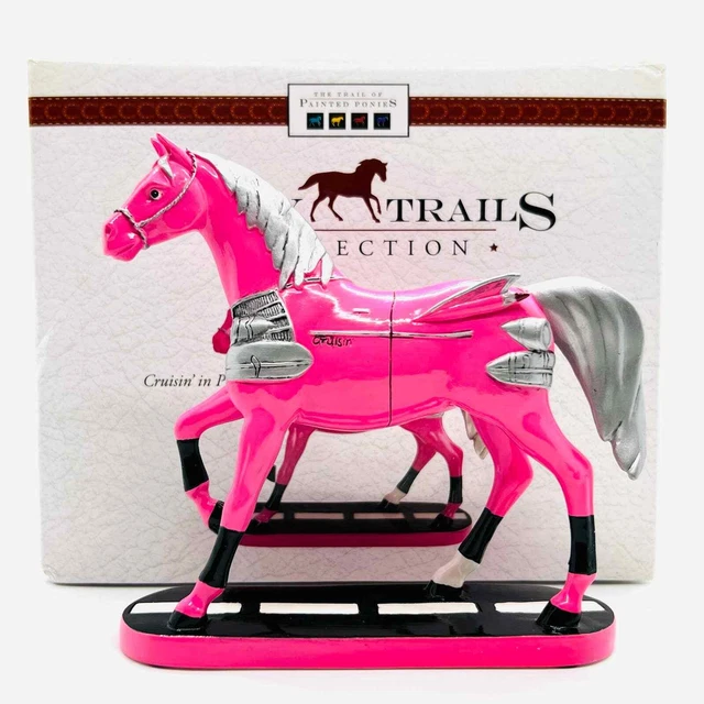Enesco Trail of Painted Ponies Cruisin' in Pink Happy Trail Statue Horse Retired