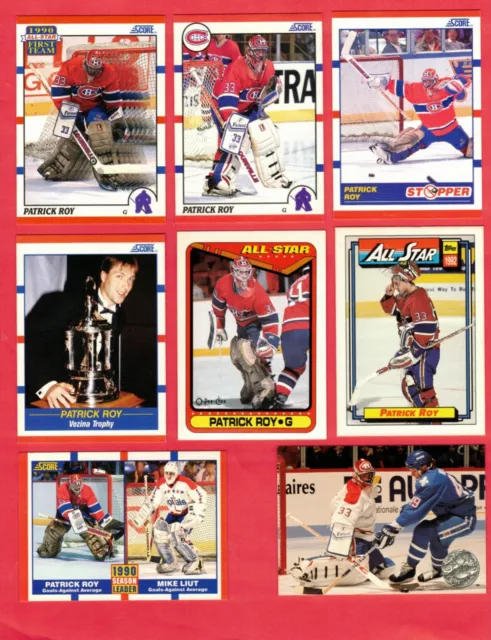 Patrick Roy Montreal Canadiens Lot of (40) Different Cards! Topps! Score! More!