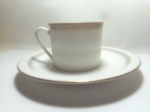 Arzberg Germany Larissa White & Gold Fine China 1 Tea Cup and Saucer + 1 spare