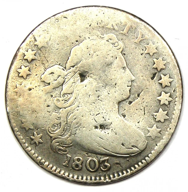 1803 Draped Bust Dime 10C - AG/ Good Details - Rare Early Date Coin!