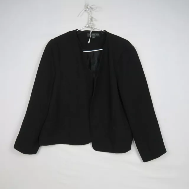 Forever New Womens Blazer Jacket 14(AU) or Large Black Long Sleeve Formal Office
