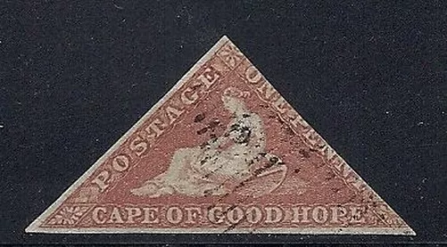 CAPE of GOOD HOPE COGH 1853 perkins bacon (SG 3) 1d blued paper F/VF USED