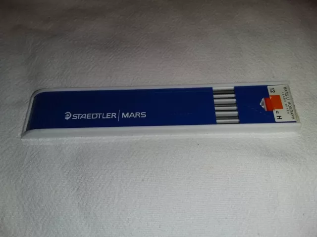 Vintage STAEDTLER MARS LUMOGRAPH, 2H Drawing Carbon Pencil Leads, Germany