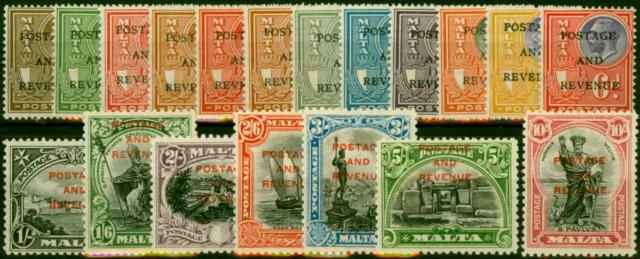 Malta 1928 Set of 19 SG174-192 Fine MNH