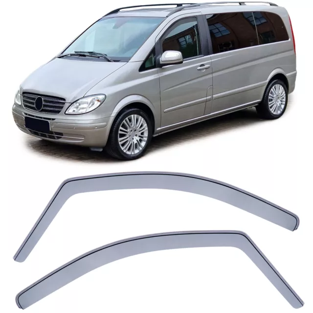 Windabweiser Regenabweiser Windschutz Schwarz für Mercedes Vito Viano W639 03-13