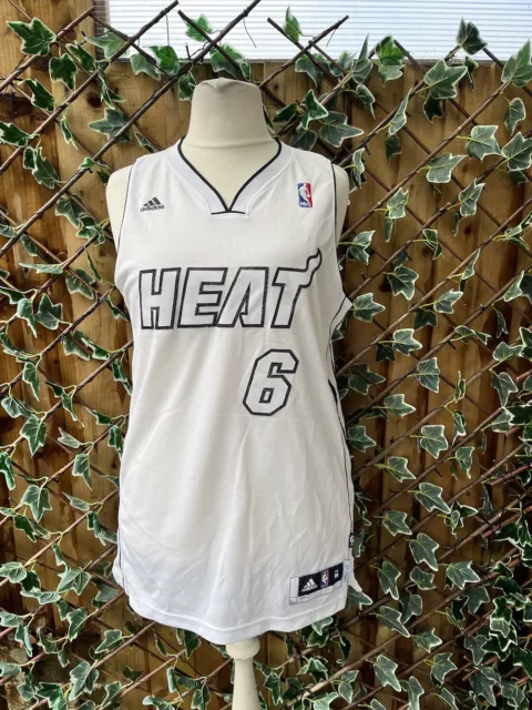 Adidas - NBA 2012 LeBron James Miami Heat White Hot Swingman Jersey Size XL