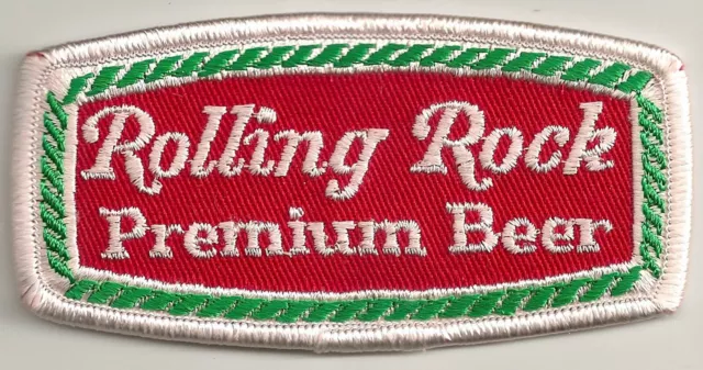 Rolling Rock Premium Beer Latrobe PA Small Embroidered Patch NOS