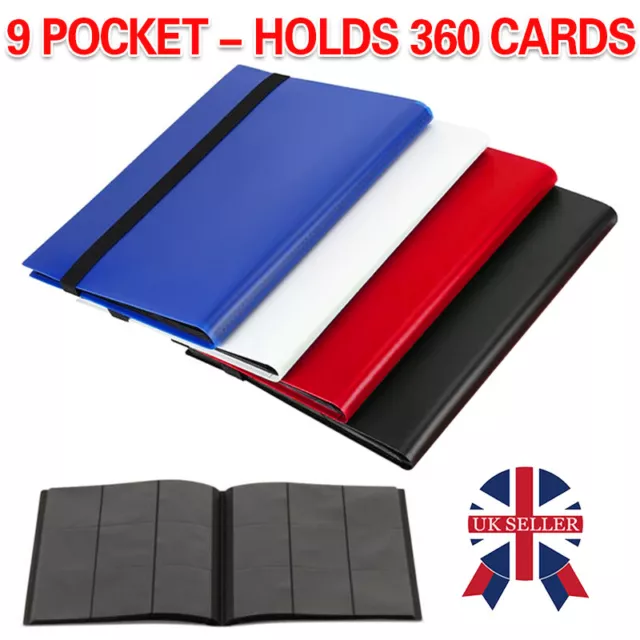 Trading Card Binder 9 Pocket Folder Album A4 Pokemon/MTG - Holds 360 Premium U